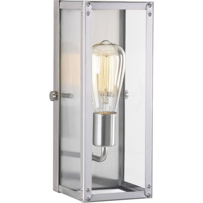 Progress Lighting Union Square Sconce, Stainless Steel