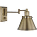 Progress Lighting Hinton Small Brass Swing Arm Wall Light, Brass - P710085-163
