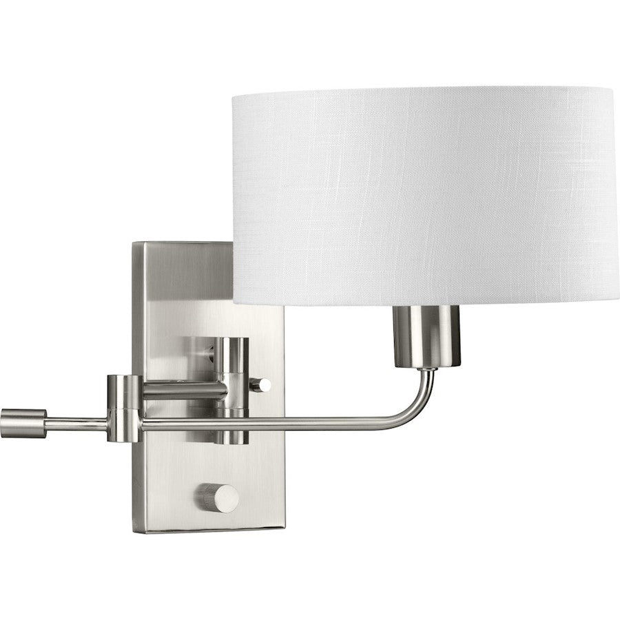 Progress Lighting Carrick 1 Light Nickel Summer Linen Wall Light - P710104-009