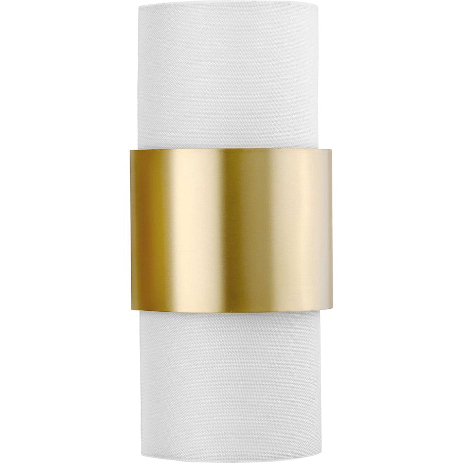 Progress Lighting Silva 2-light Wall Sconce, Bronze White Linen - P710119-109