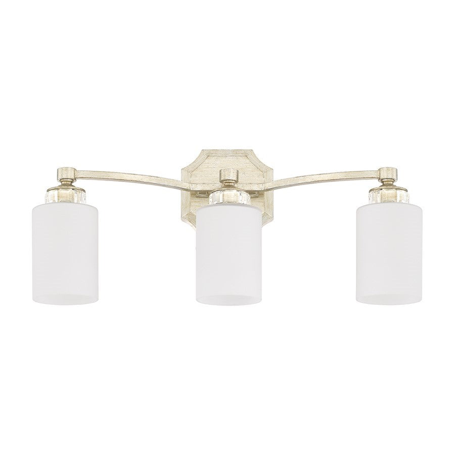 OPEN BOX ITEM: Capital Lighting Olivia 3 Light Vanity, Winter Gold, Soft White