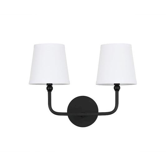 OPEN BOX ITEM: Capital Lighting Dawson 2-Light Vanity, Black - CL119321MB-674