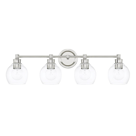 OPEN BOX ITEM: Capital Lighting Mid-Century 4 Light Vanity, PN - CL121141PN-426