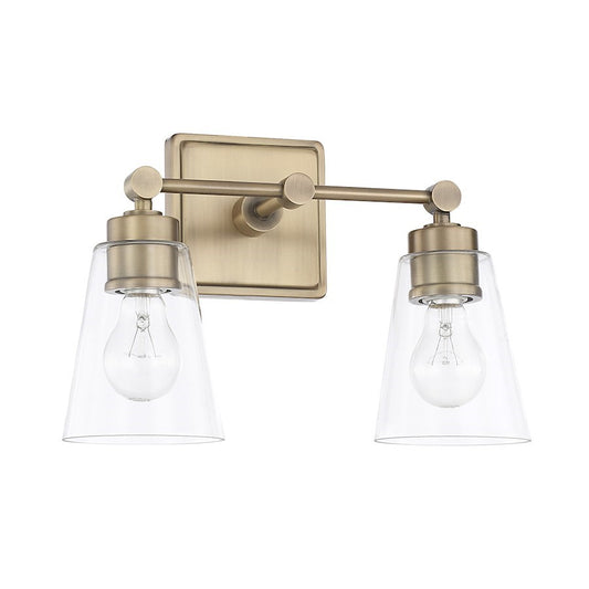 OPEN BOX ITEM: Capital Lighting 2 Light Vanity, Aged Brass - CL121821AD-432