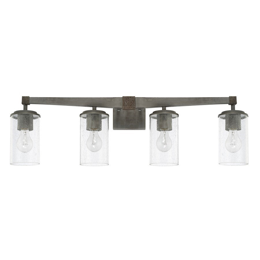 OPEN BOX ITEM: Capital Lighting Zac 4 Light Vanity, Urban Grey - CL125941UG-435