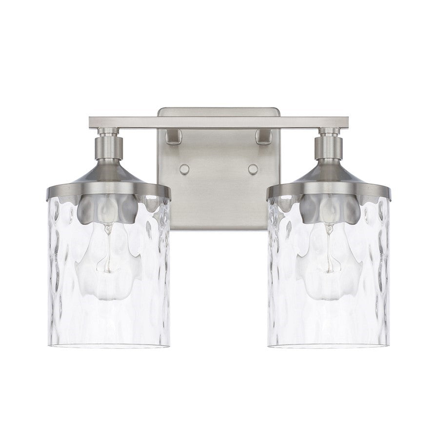 OPEN BOX ITEM: HomePlace Lighting Colton 2 Light Vanity, Nickel - CL128821BN-451