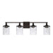 OPEN BOX ITEM: HomePlace by Capital Lighting Colton 4 Light Vanity, Bronze