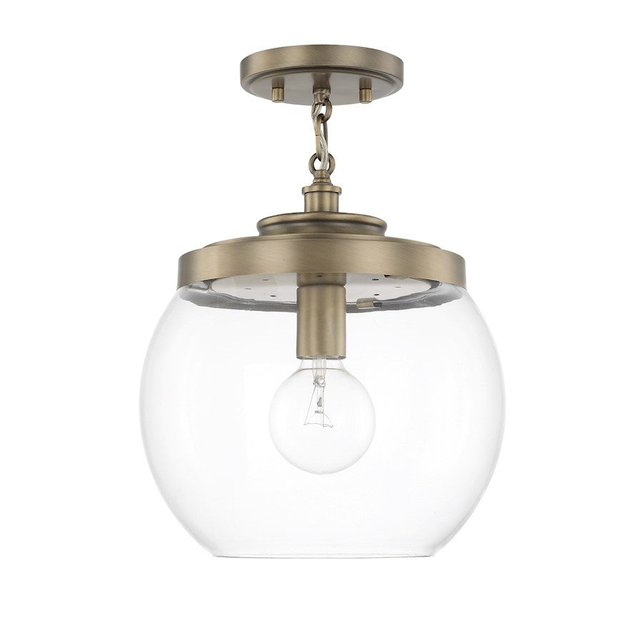 OPEN BOX ITEM: Capital Lighting Mid-Century 1 Light Pendant, Brass - 321111AD