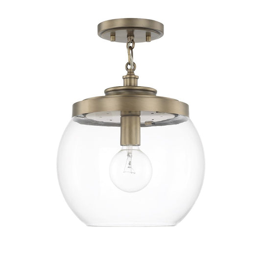 OPEN BOX ITEM: Capital Lighting Mid-Century 1 Light Pendant, Brass - 321111AD