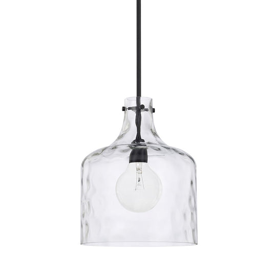 OPEN BOX ITEM: HomePlace by Capital Lighting 1 Light Pendant, Black - 325717MB