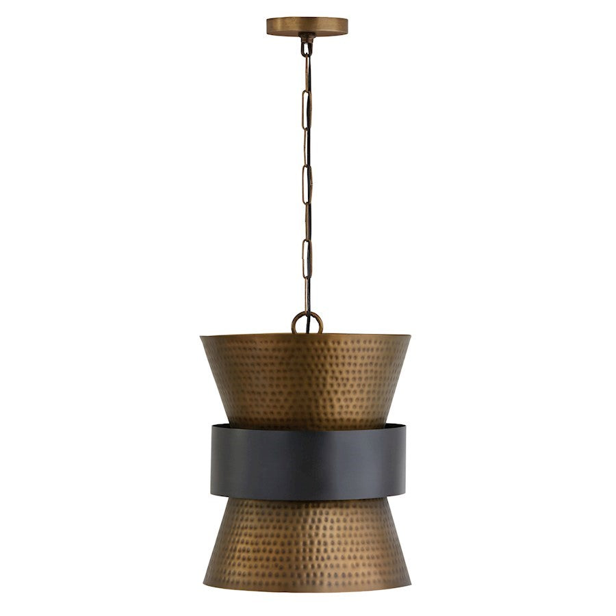 OPEN BOX ITEM: Capital Lighting 1 Light Pendant, Brass/Dark Zinc - CL330416PZ