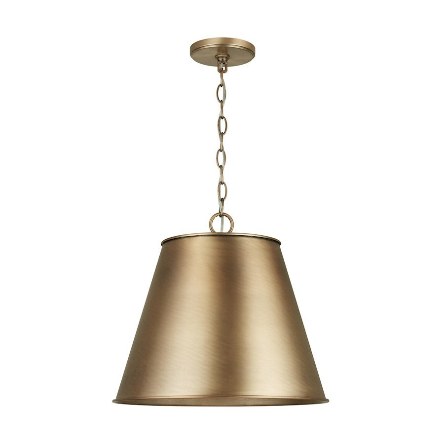 OPEN BOX ITEM: Capital Lighting 1 Light Pendant, Aged Brass - 337811AD