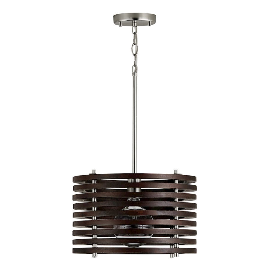 OPEN BOX ITEM: Capital Lighting Dalton 1-Light LG Pendant, Wood/NK - CL339911DN