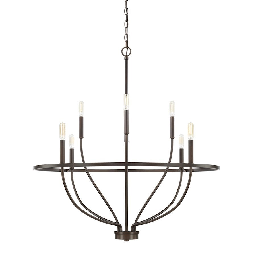 OPEN BOX ITEM: HomePlace by Capital Greyson 8 Light Chandelier, BZ - CL428581BZ