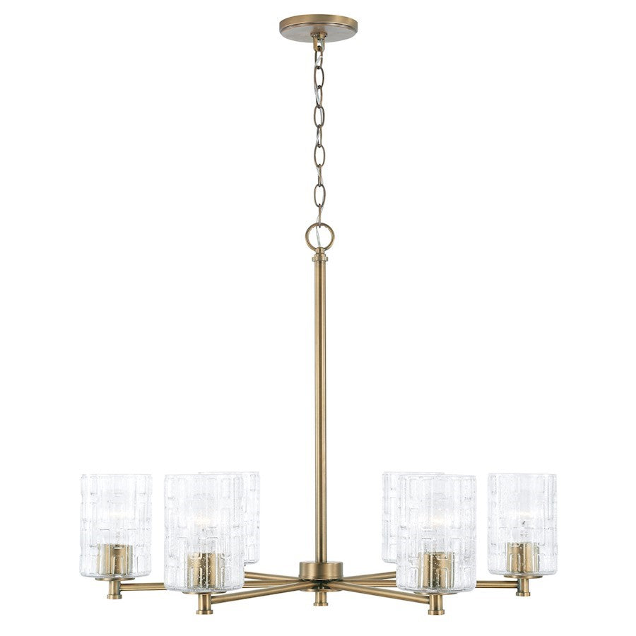 OPEN BOX ITEM: Capital Lighting Emerson 6-Lt Chandelier, Brass - CL441361AD-491