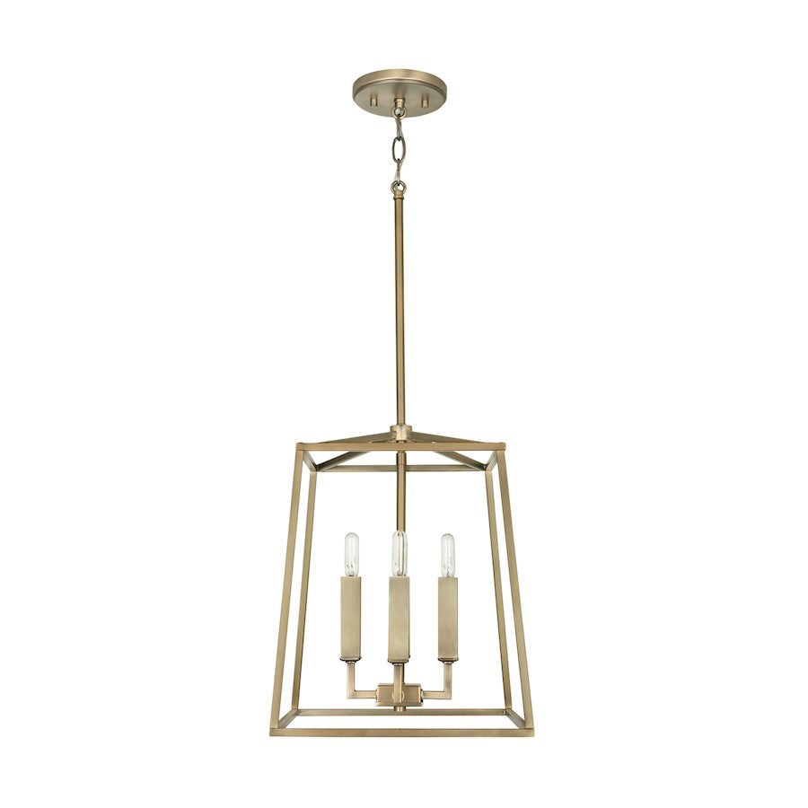 OPEN BOX ITEM: Capital Lighting Thea 4-Light Small Foyer, Aged Brass - 537641AD