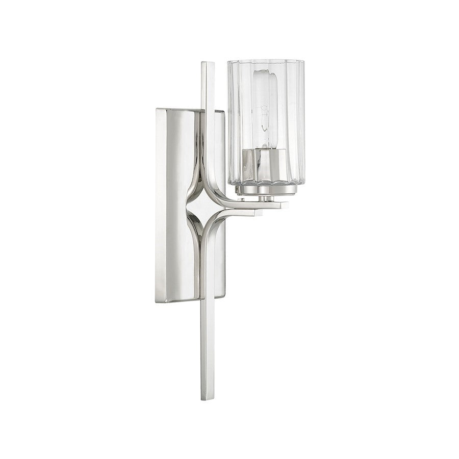 OPEN BOX ITEM: Capital Lighting Manhattan 1-Lt Sconce, P Nickel - CL620611PN-423