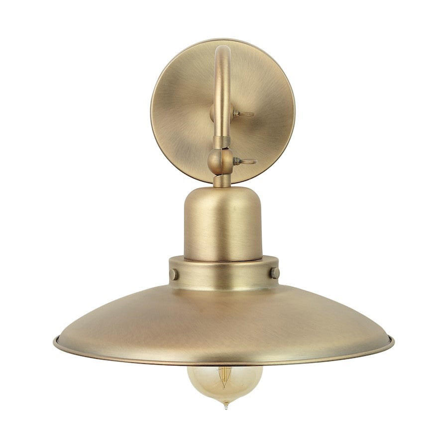 OPEN BOX ITEM: Capital Lighting 1 Light 5" Sconce, Aged Brass - CL634811AD