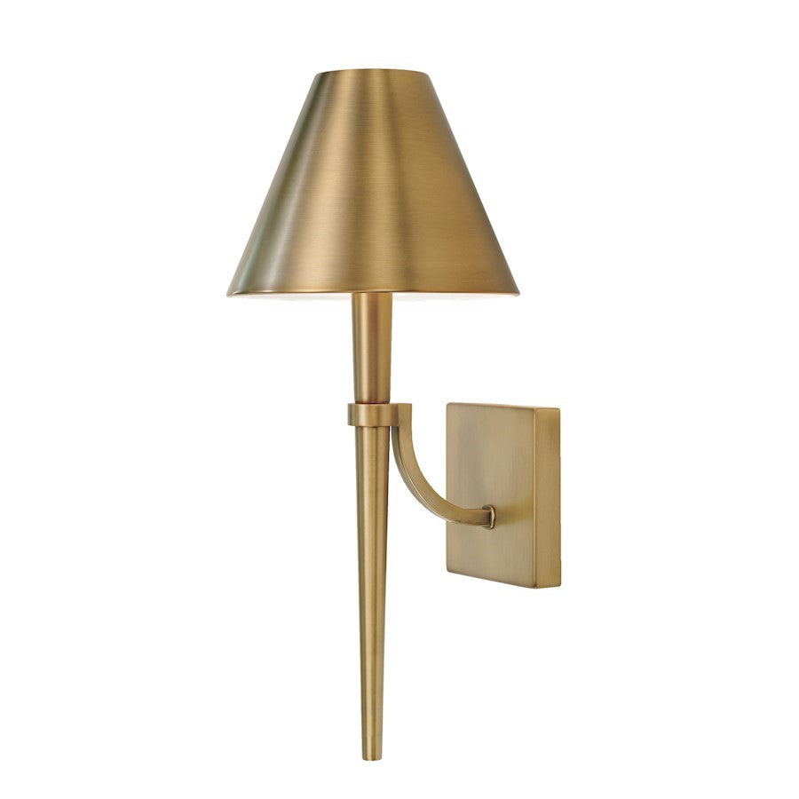 OPEN BOX ITEM: Capital Lighting Holden 1 Light Sconce, Aged Brass - 645911AD