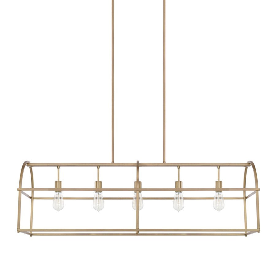 OPEN BOX ITEM: HomePlace by Capital Lighting 5 Light Island, Brass - 825751AD