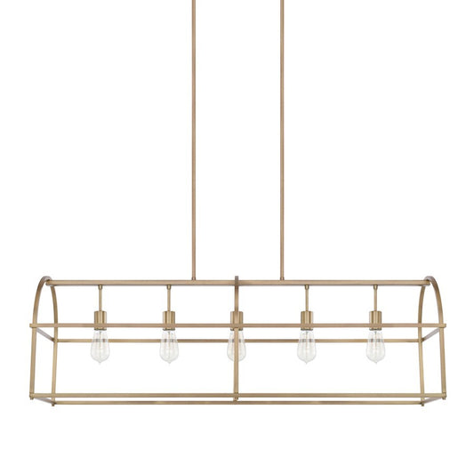 OPEN BOX ITEM: HomePlace by Capital Lighting 5 Light Island, Brass - 825751AD