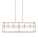 OPEN BOX ITEM: HomePlace by Capital Lighting 5 Light Island, Brass - 825751AD