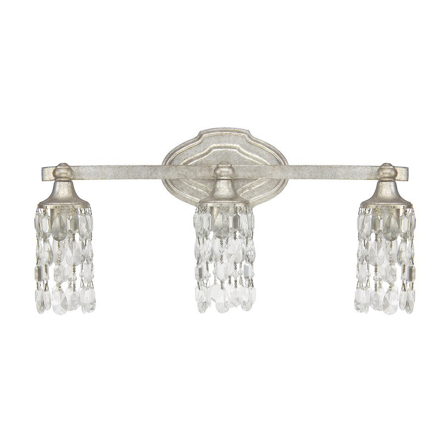 OPEN BOX ITEM: Capital Lighting Blakely 20.5" 3 Light Vanity, Antique Silver