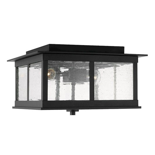 OPEN BOX ITEM: Capital Lighting Barrett 3 Light Outdoor Flush, BK - 943836BK