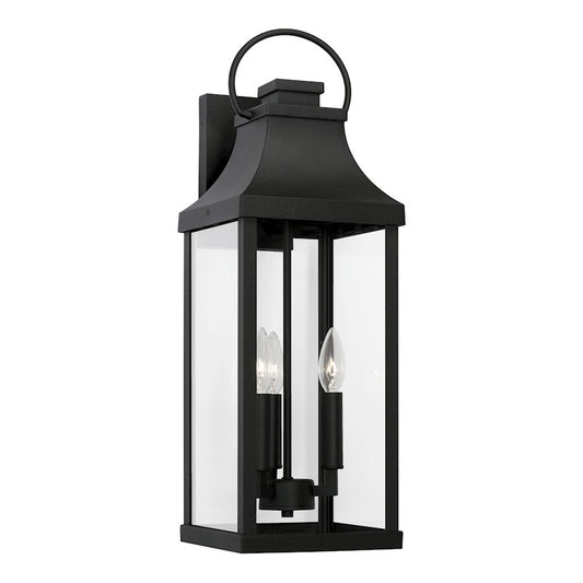 OPEN BOX ITEM: Capital Lighting Bradford 3 Lt Outdoor Wall Lantern Black/Clear