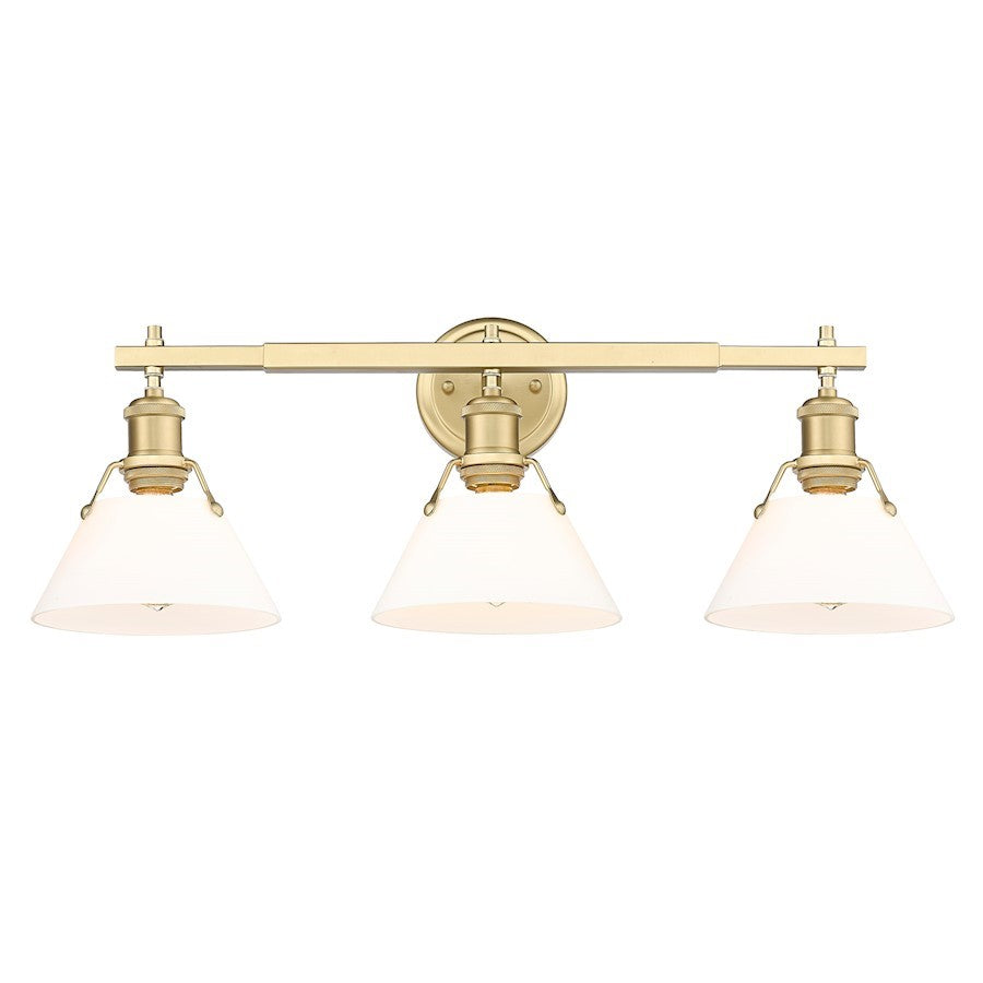 OPEN BOX ITEM: Golden Lighting Orwell 3 Light Bath, BB/Opal - GL3306-BA3BCB-OP