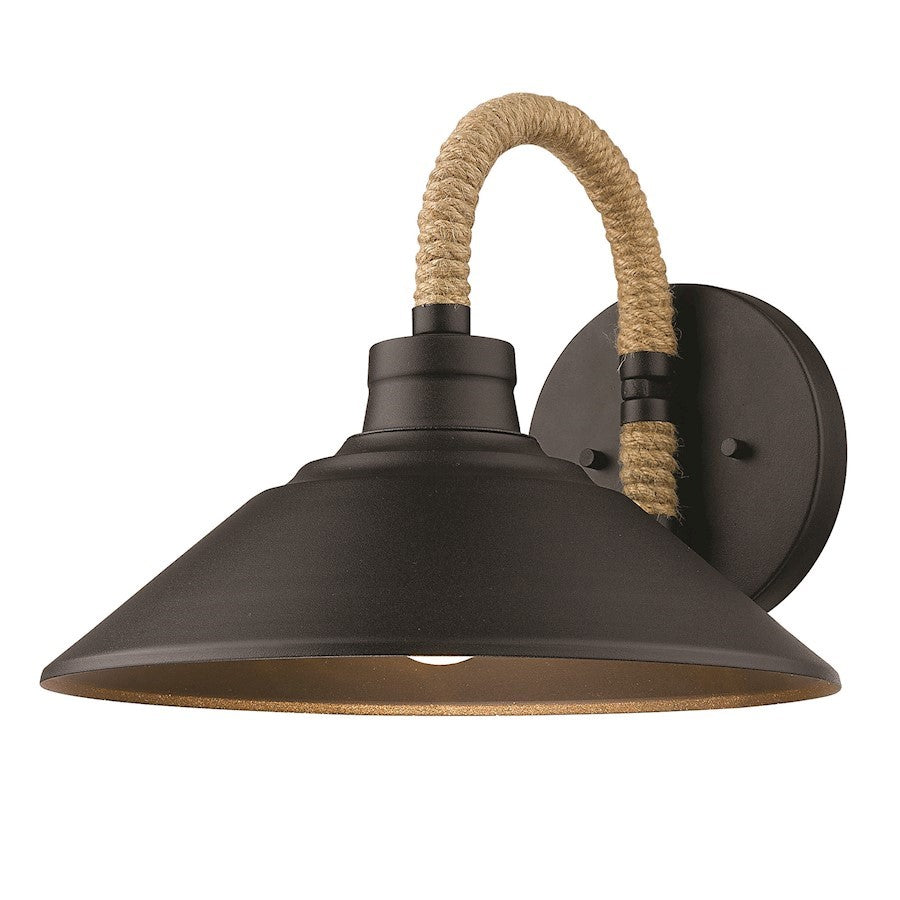 OPEN BOX ITEM: Golden Lighting Journey 1 Light Wall Sconce, Black - GL3318-1WNB