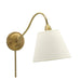OPEN BOX ITEM: House of Troy Hyde Park Wall Lamp Weathered Brass w/ Linen Shade