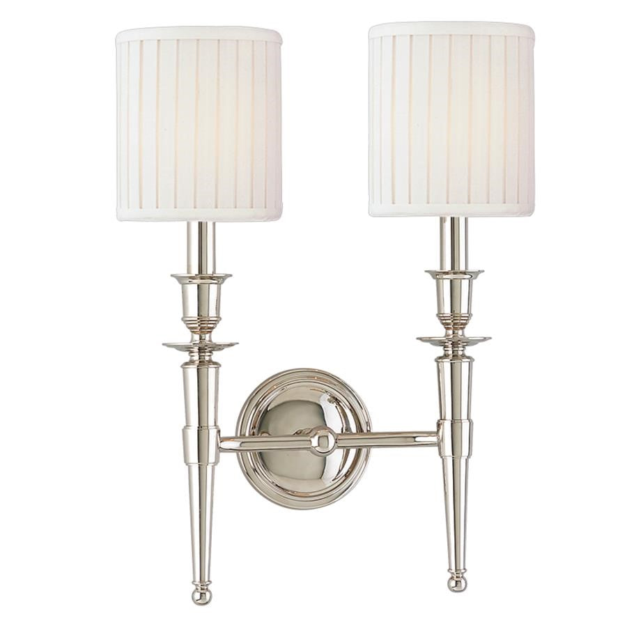 OPEN BOX ITEM: Hudson Valley Abington 2 Light Wall Sconce, Nickel - HV4902-PN