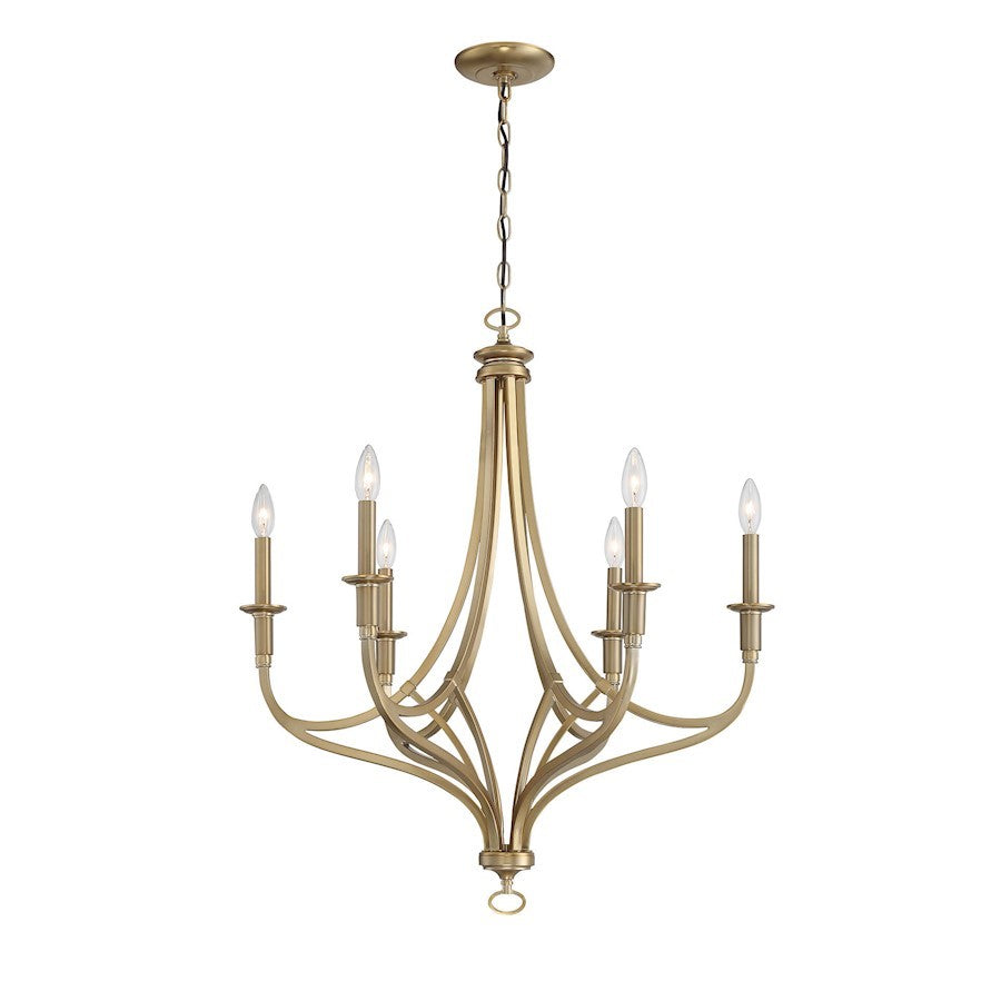 OPEN BOX ITEM: Minka Lavery Covent Park 6Lt 28" Chandelier, Gold - MI1096-740