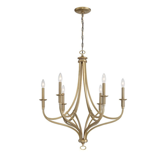 OPEN BOX ITEM: Minka Lavery Covent Park 6Lt 28" Chandelier, Gold - MI1096-740