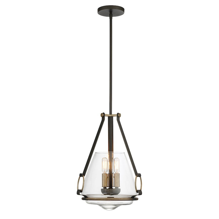 OPEN BOX ITEM: Minka Lavery Eden Valley 3Lt Conv Pendant, SM/GD - MI3903-107