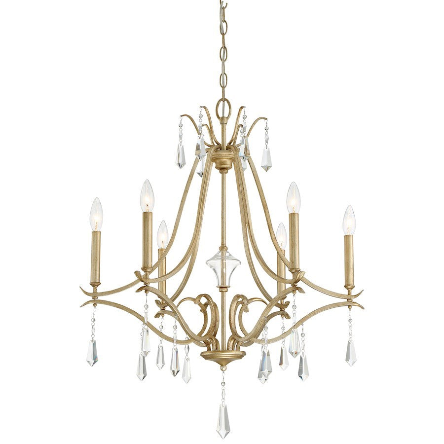 OPEN BOX ITEM: Minka Lavery Laurel Estate 6Lt Chandelier, Brio Gold - MI4446-582