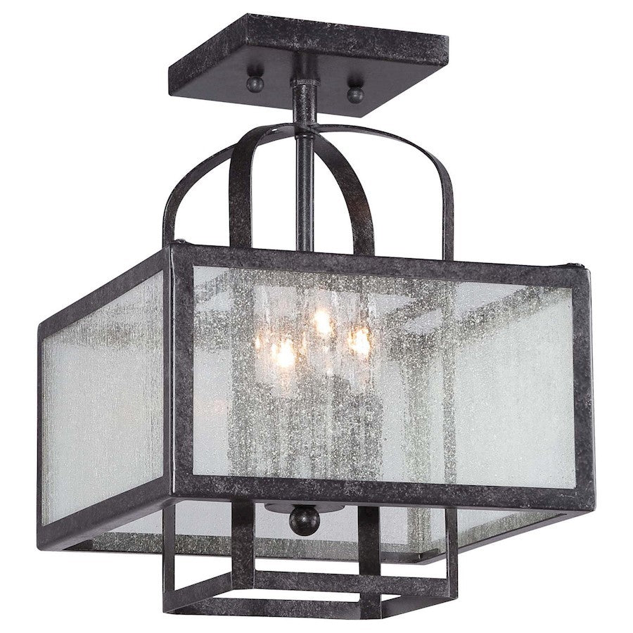 OPEN BOX ITEM: Minka Lavery Camden Square 4 Light Semi Flush, Charc - MI4876-283