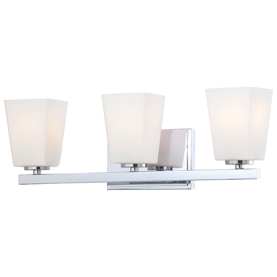 OPEN BOX ITEM: Minka Lavery City Square 3 Light Bath, Chrome - MI6543-77