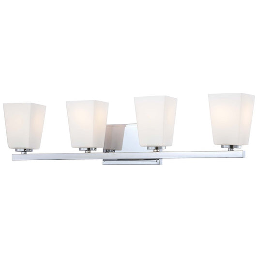 OPEN BOX ITEM: Minka Lavery City Square 4 Light Bath, Chrome - MI6544-77