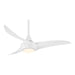 OPEN BOX ITEM: Minka Aire Light Wave LED 44" Ceiling Fan, White - MIF845-WH