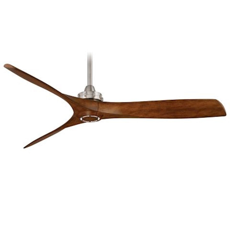 OPEN BOX ITEM: Minka Aire Aviation Ceiling Fan, Nickel/Koa - MIF853-BN-DK