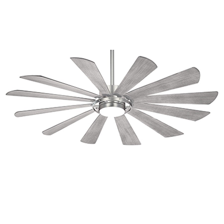 OPEN BOX ITEM: Minka Aire Windmolen LED 65" Ceiling Fan, Steel - MIF870L-BS