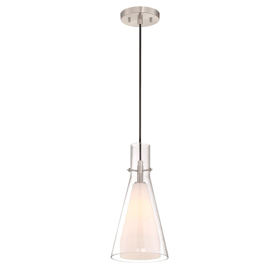 OPEN BOX ITEM: George Kovacs Taper 1 Light Mini Pendant, Nickel - MIP23-084