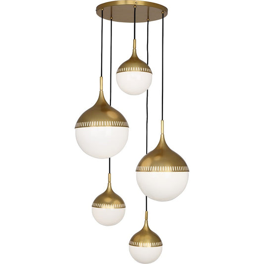 OPEN BOX ITEM: Robert Abbey Jonathan Adler Rio 7 Light Chandelier, AB - RO791