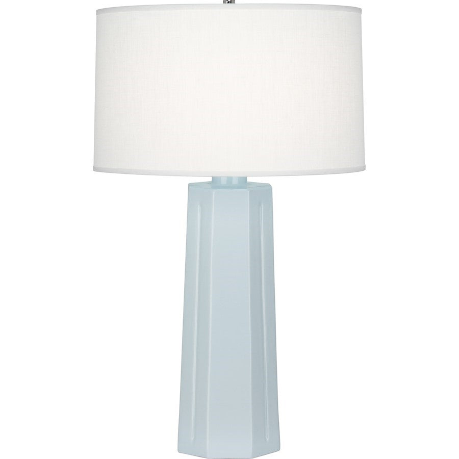 OPEN BOX ITEM: Robert Abbey Mason 1 Light Table Lamp, Baby Blue Ceramic - 966