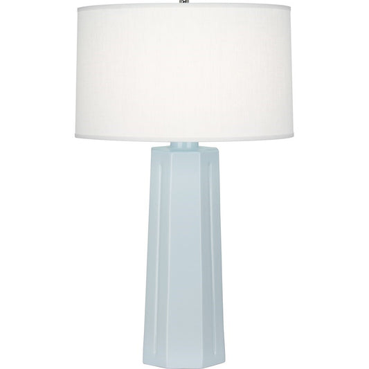 OPEN BOX ITEM: Robert Abbey Mason 1 Light Table Lamp, Baby Blue Ceramic - 966