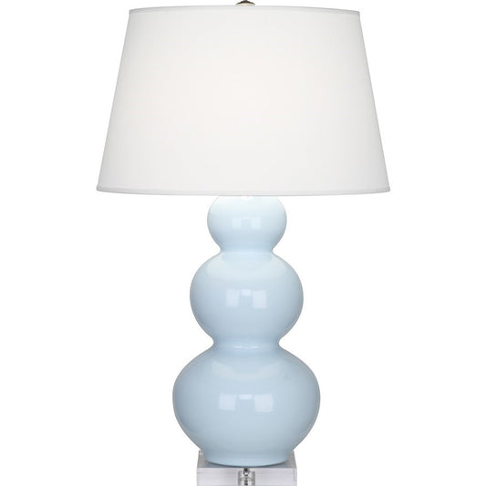 OPEN BOX ITEM: Robert Abbey Triple Gourd 1 Light Table Lamp, BL/Lucite - ROA361X