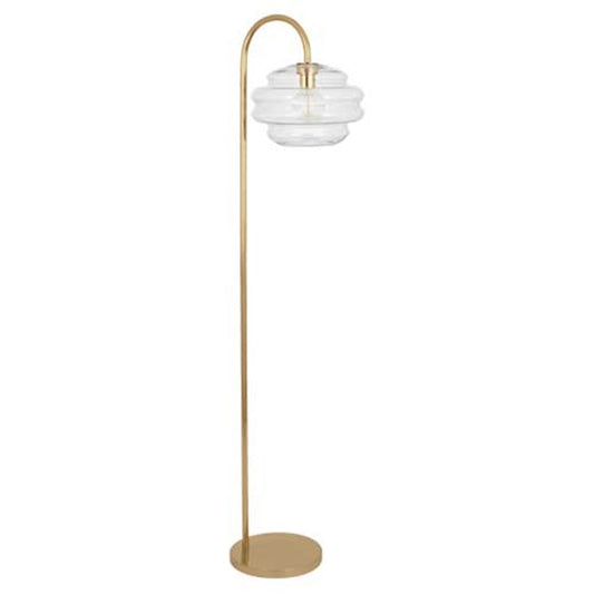 OPEN BOX ITEM: Robert Abbey Horizon 1 Light Floor Lamp, Brass/Clear - ROCL63