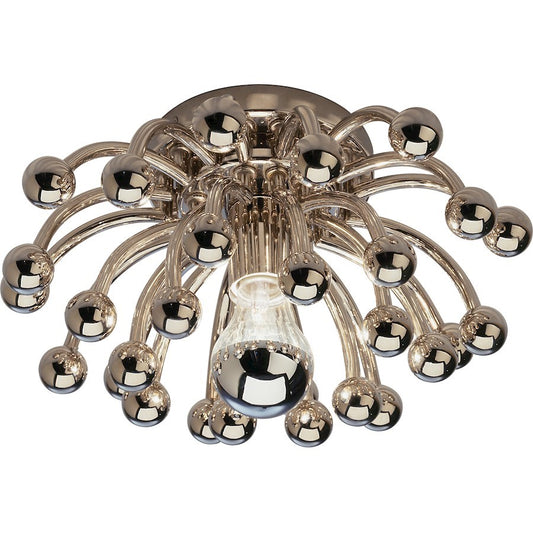 OPEN BOX ITEM: Robert Abbey Anemone 1 Light Flush, Nickel - ROS1305